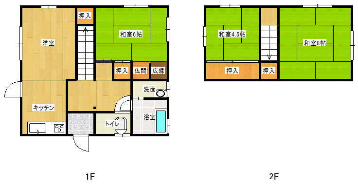Floor plan for Gero City Akiya Bank [Gero 046] For sale 1.9M yen / Home is where you make it! A minimalist property with nothing extra!
