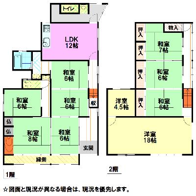 Floor plan for Wood house on a large plot in Hyogo