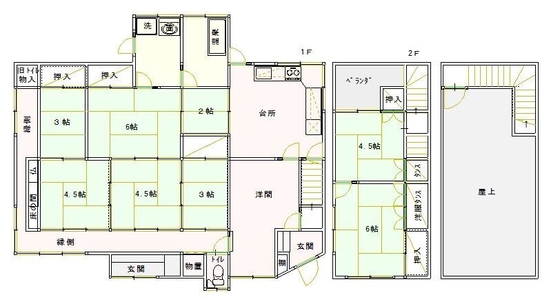 Floor plan for 1970s house near the coast in Togata, Ibusuki