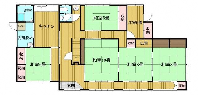 Floor plan for 1970s house, 9-min walk to station, Yamagata