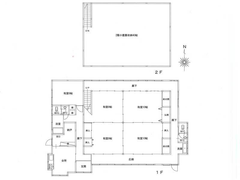 Floor plan for 1910s wood house on a large plot in Nagano