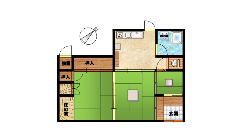 Floor plan for 1980s wood house in Shimane