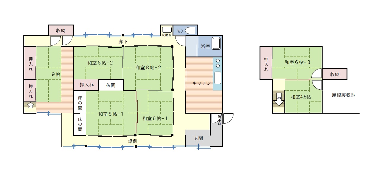 Floor plan for 1970s wood house in Hiroshima