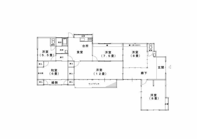 Floor plan for 1970s wood house, 19-min walk to station, Nagasaki
