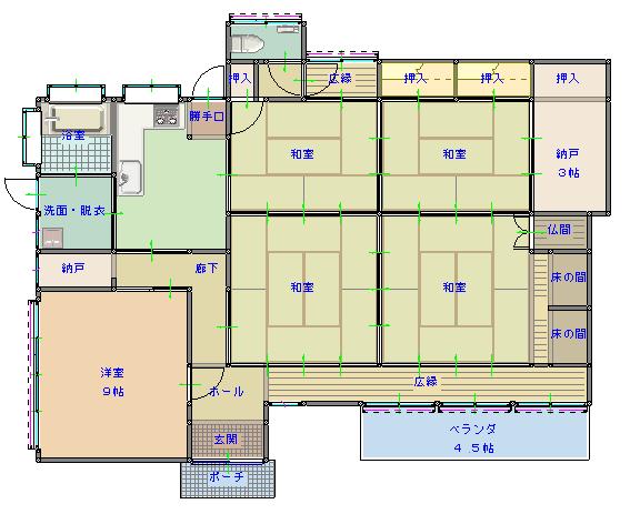 Floor plan for Wood house in Satsumasendai, Kagoshima, farmland, approval needed