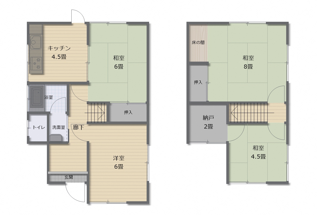 Floor plan for Wood house in Monobe, Ayabe