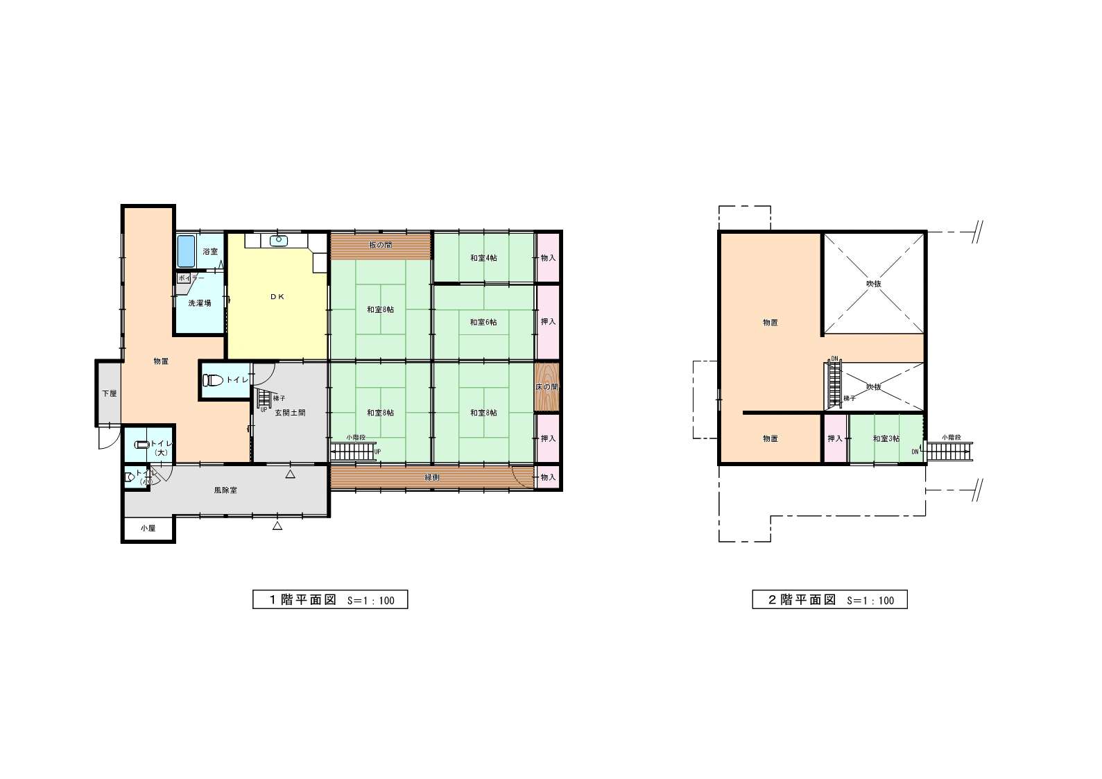 Floor plan for Wood house near the coast in Ine, Kyoto