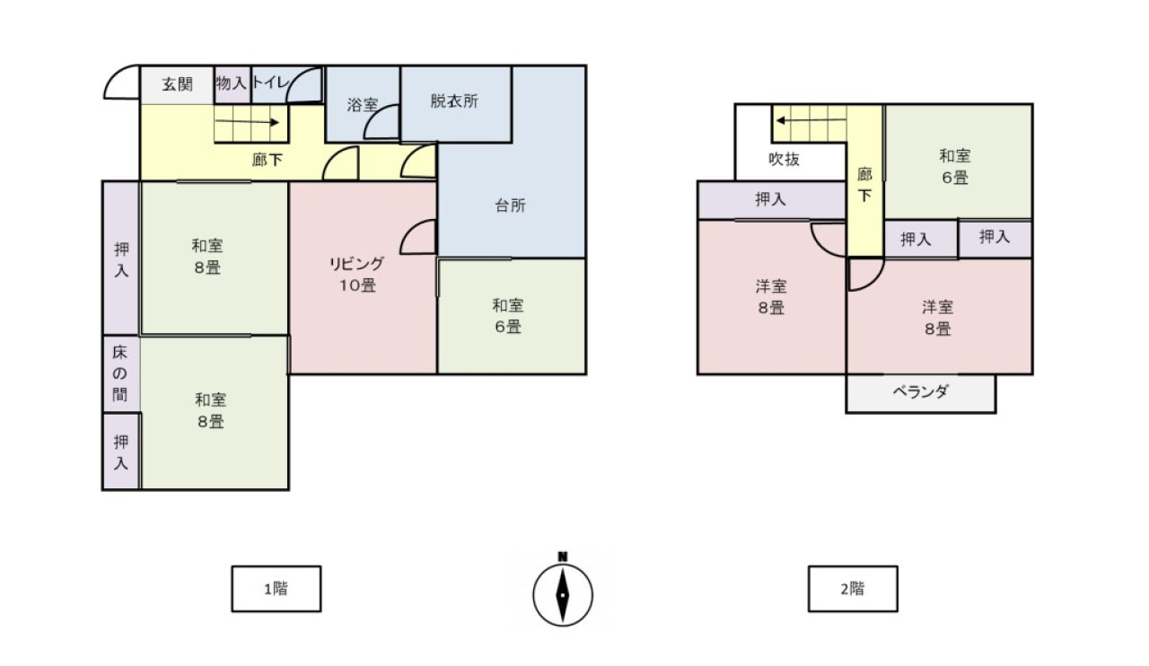 Floor plan for 1980s wood house in Tochigi