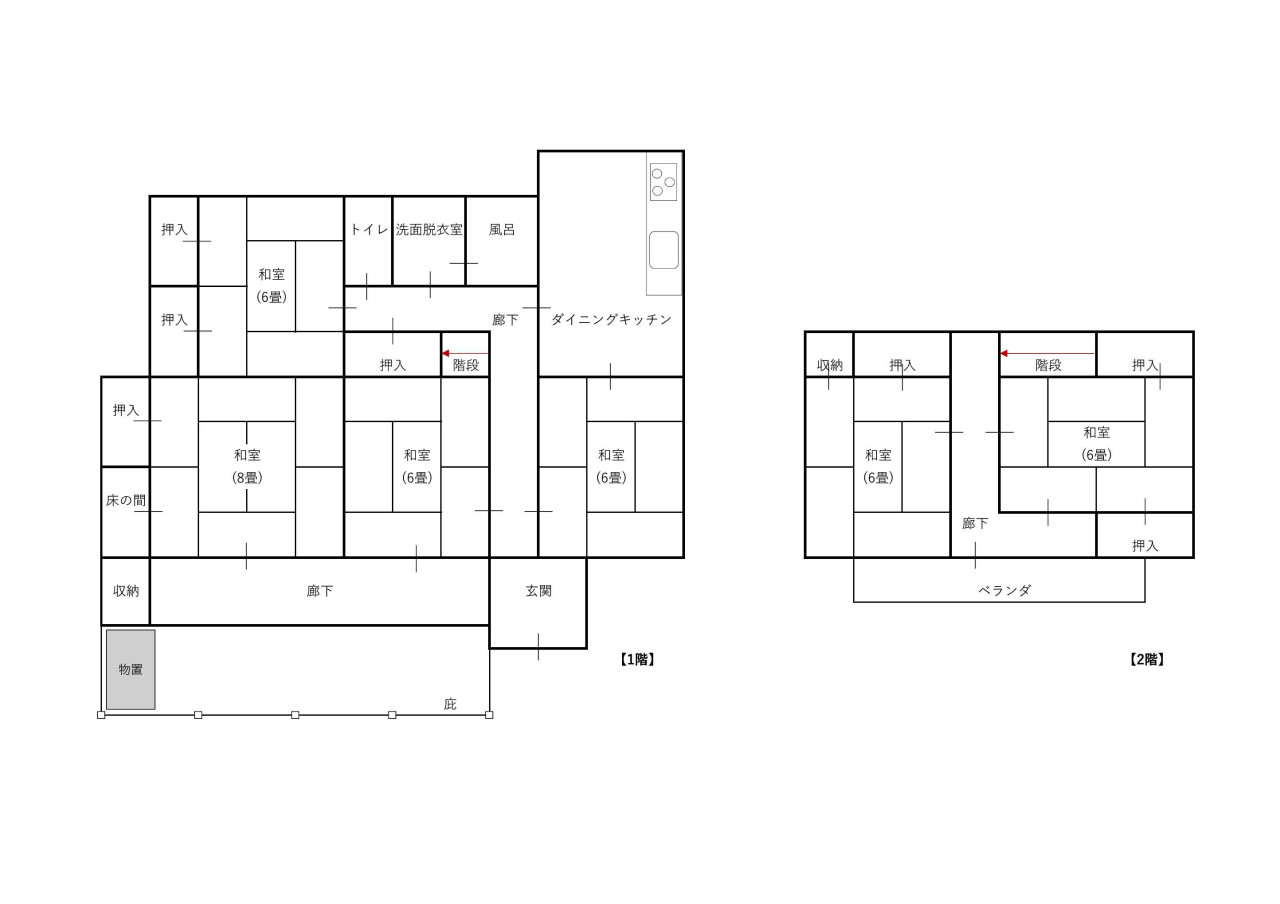 Floor plan for 1980s wood house in Tochigi