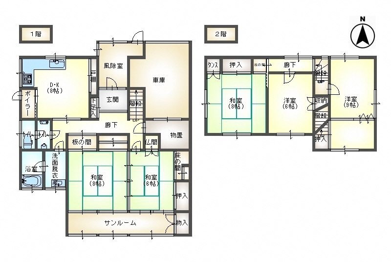 Floor plan for 1970s wood house in Aomori