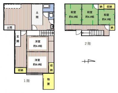 Floor plan for House, 7-min walk to station, Fukushima