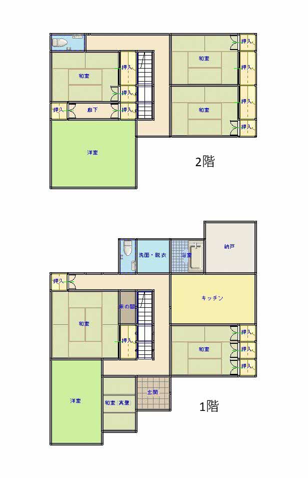 Floor plan for 1970s wood house in Shimane