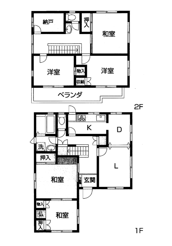 Floor plan for 1980s steel-frame house in Tochigi