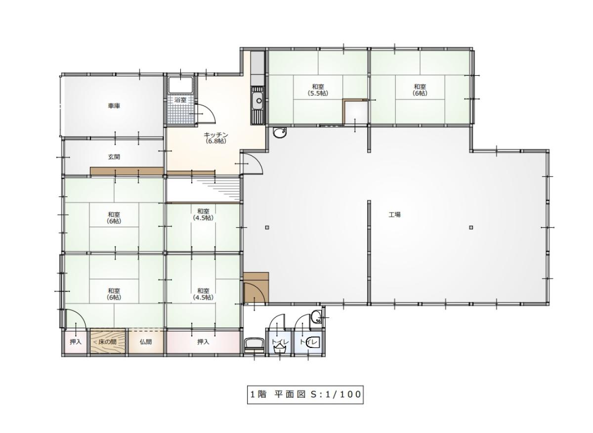Floor plan for Wood house in Yosano, Kyoto