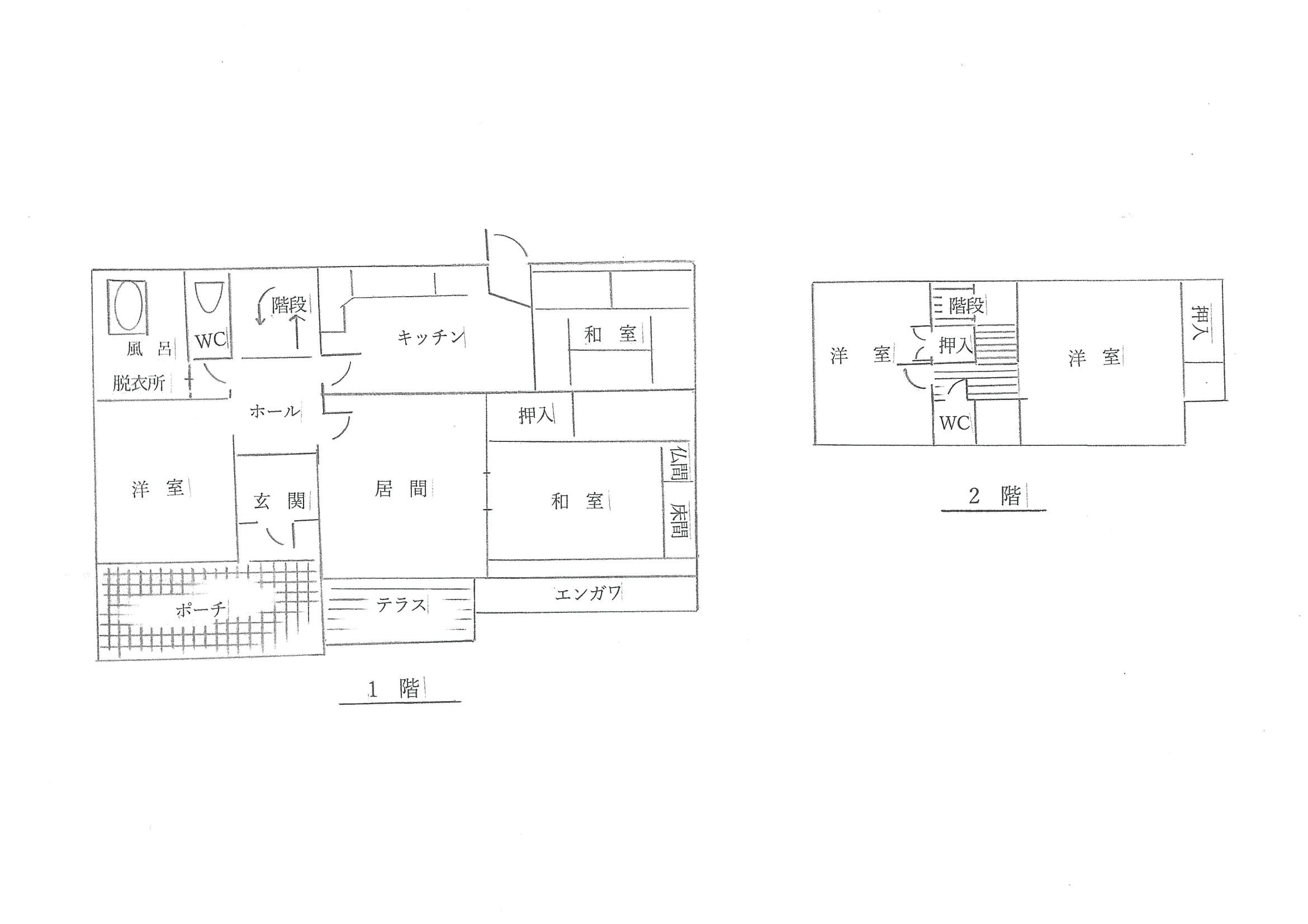 Floor plan for Concrete house in Kaimonkawashiri, Ibusuki, farmland, approval needed
