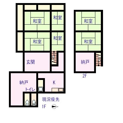 Floor plan for 1930s wood house in Hyogo