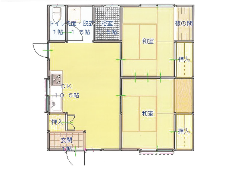 Floor plan for 1990s steel-frame house in Hiroshima