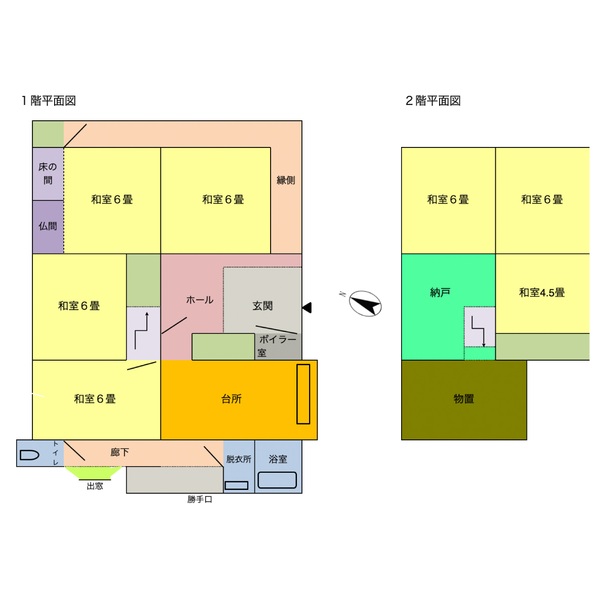 Floor plan for 1950s wood house in Shiga