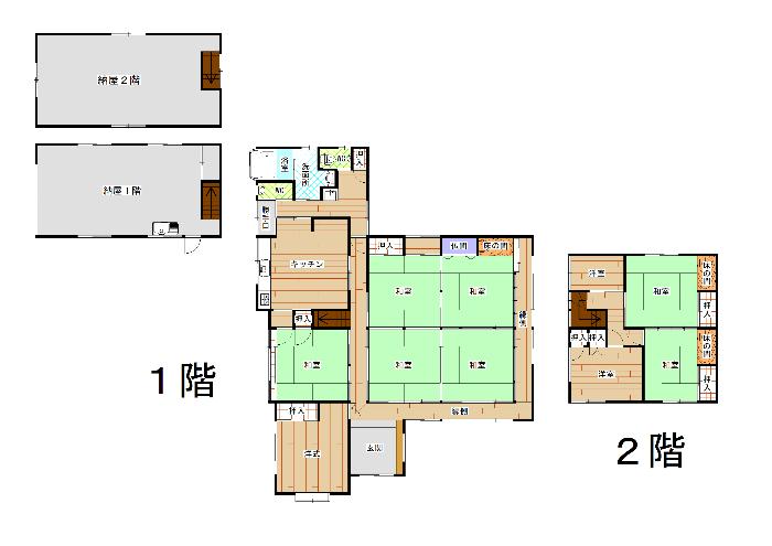 Floor plan for 1970s wood house in Ishikawa
