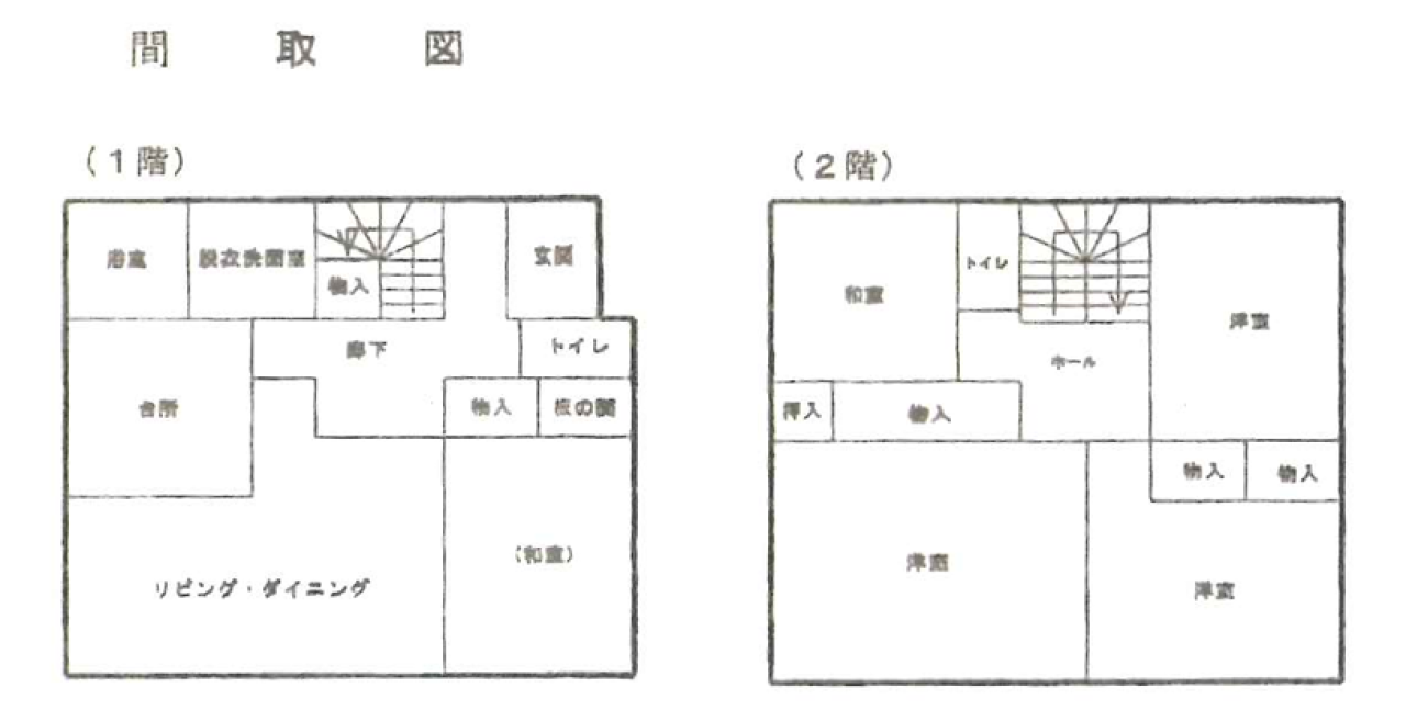 Floor plan for 1990s steel-frame house on a large plot in Tochigi