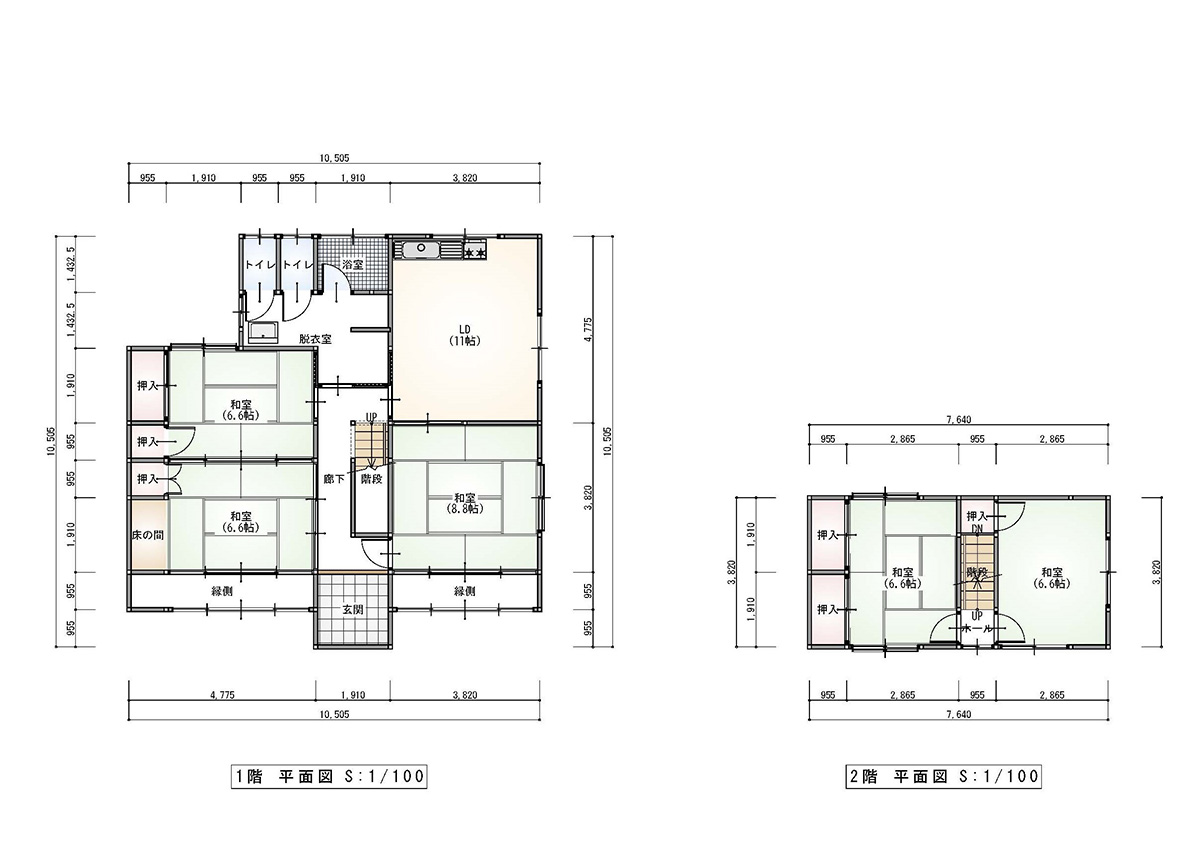 Floor plan for 1970s wood house in Shimane