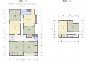 Floor plan for 1970s wood house on a large plot in Niigata