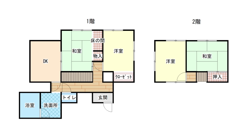 Floor plan for 1970s wood house in Gifu
