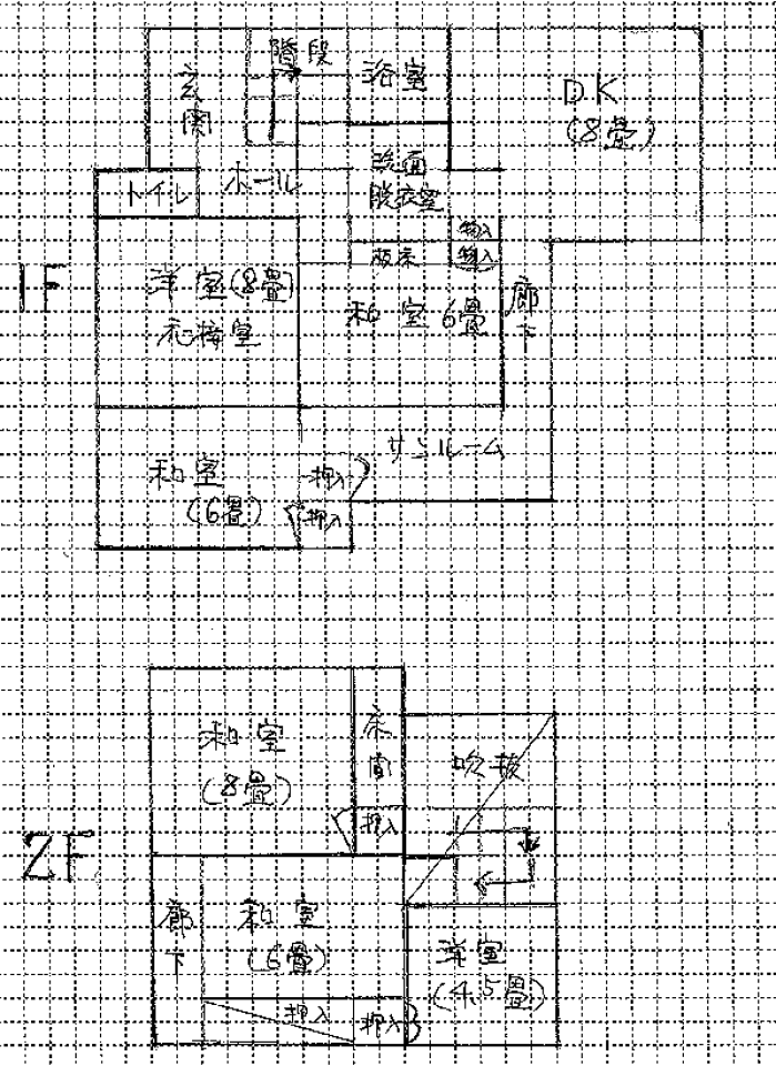 Floor plan for 1980s wood house, 3-min walk to station, Tochigi
