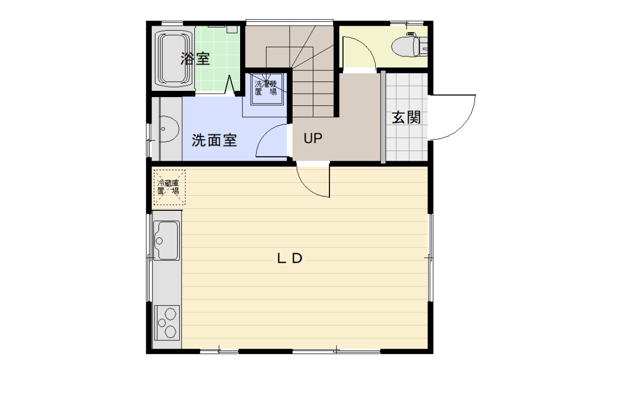 Floor plan for 1990s wood house in Tochigi