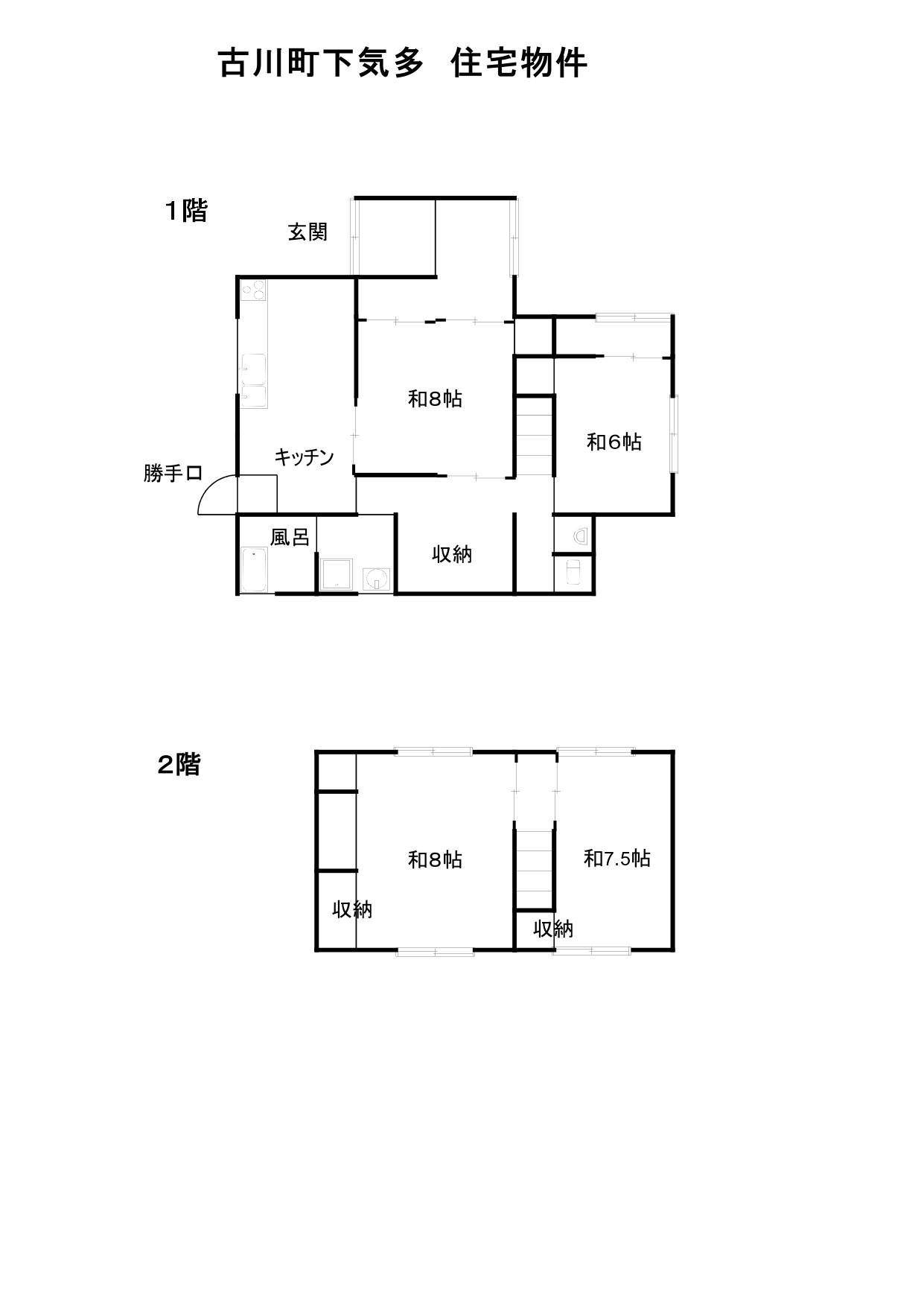 Floor plan for Registration No. 352 Furukawa Town Flat Area