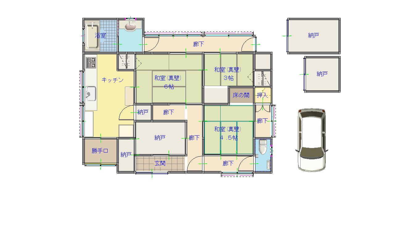 Floor plan for 1950s wood house in Tokushima