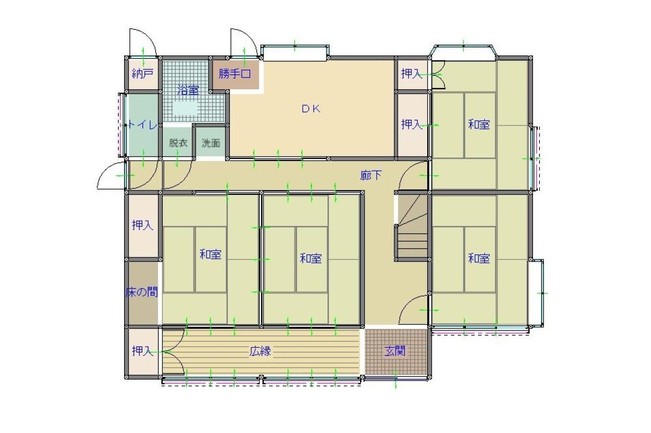 Floor plan for 1970s wood house in Tochigi