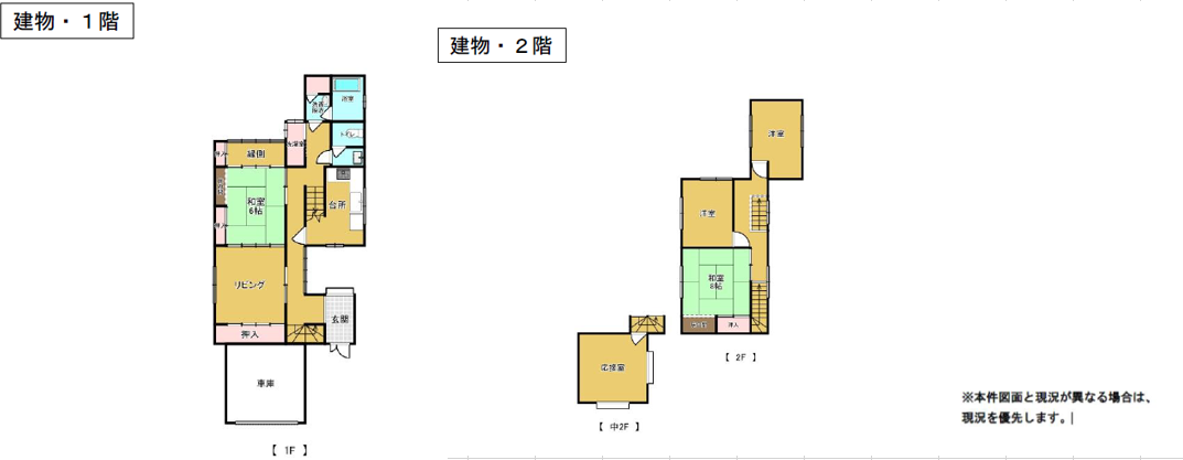 Floor plan for 1970s wood house, 2-min walk to station, Fukui