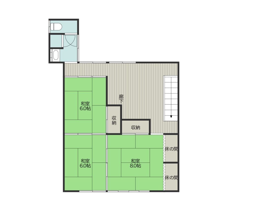 Floor plan for Single-family home in Muraoka Ward with garden for hobby gardening (R7-M-3)