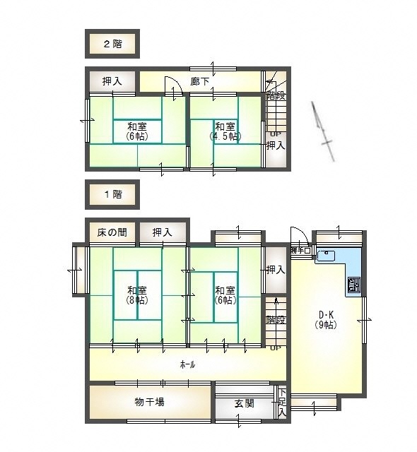 Floor plan for 1970s wood house in Aomori