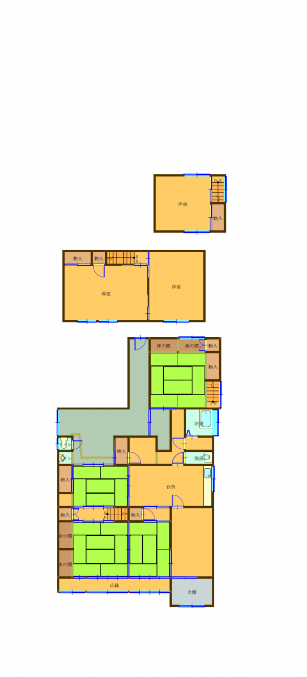 Floor plan for 1950s wood house in Okayama