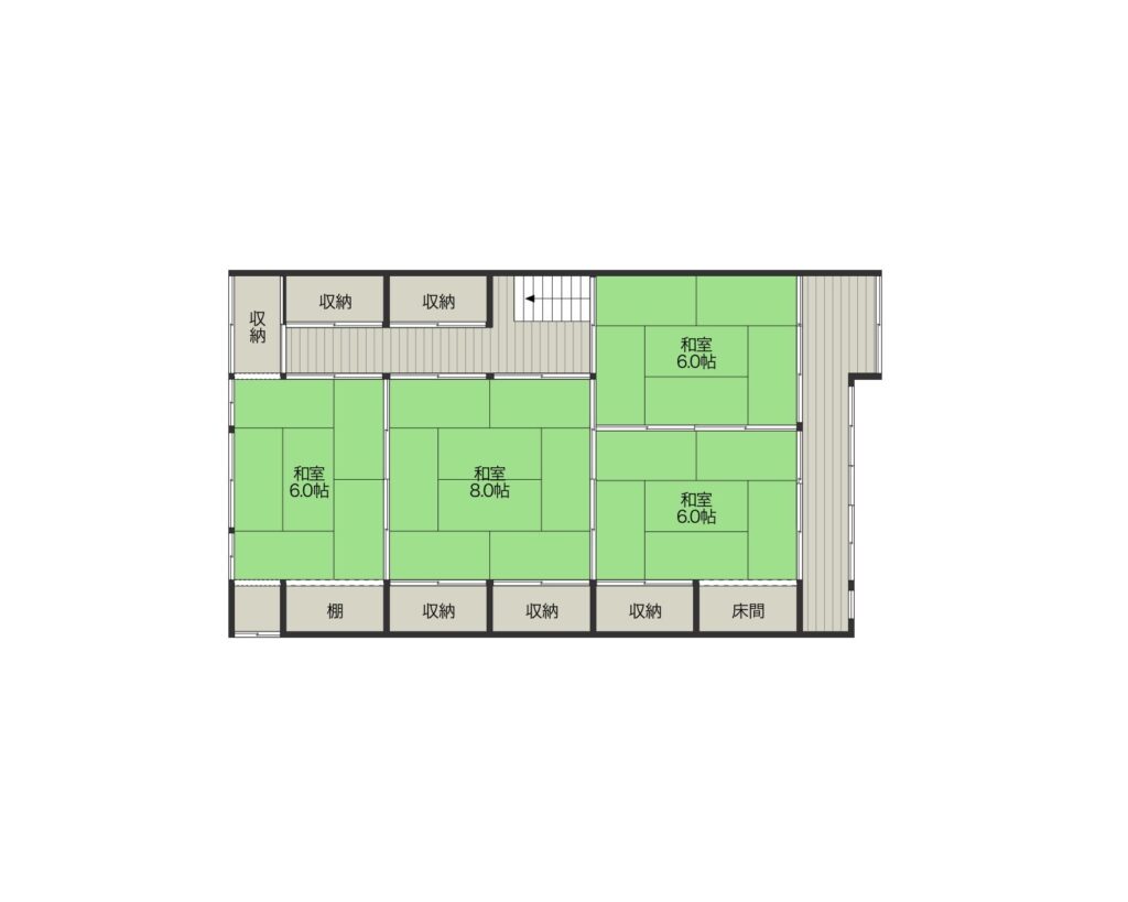 Floor plan for House with water-plumbing renovation, facing the shopping street, feeling history and newness (R7-M-1)