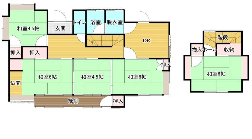 Floor plan for 1970s wood house in Kirishima, Kagoshima