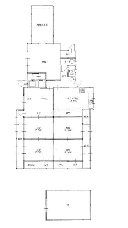 Floor plan for Wood house in Shimane