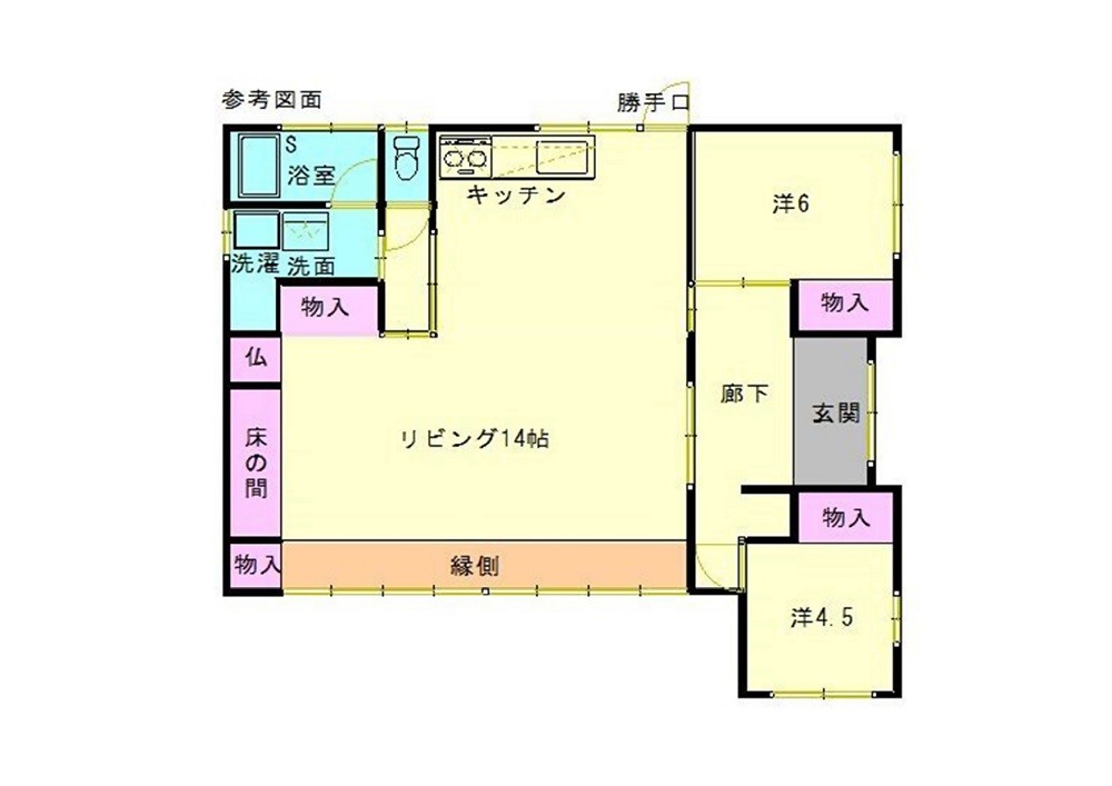 Floor plan for 1990s wood house near the coast in Yamakawanarukawa, Ibusuki