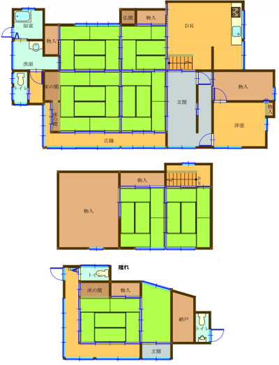 Floor plan for 1960s wood house in Okayama