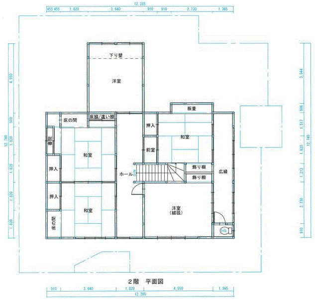 Floor plan for 1970s wood house on a large plot in Kitakami
