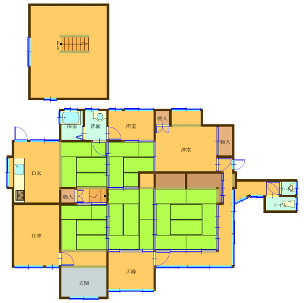 Floor plan for 1920s wood house in Okayama