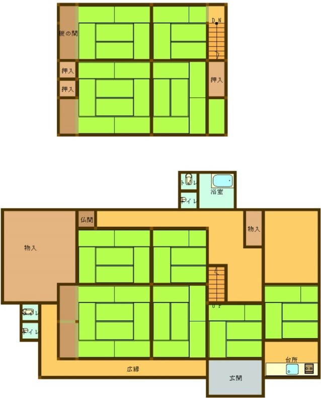 Floor plan for 1940s wood house in Kasaoka