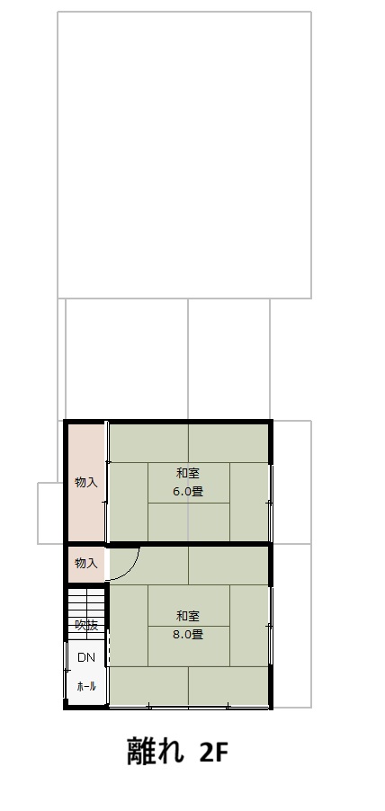 Floor plan for Wood house with storehouses in Omiya, Kyotango