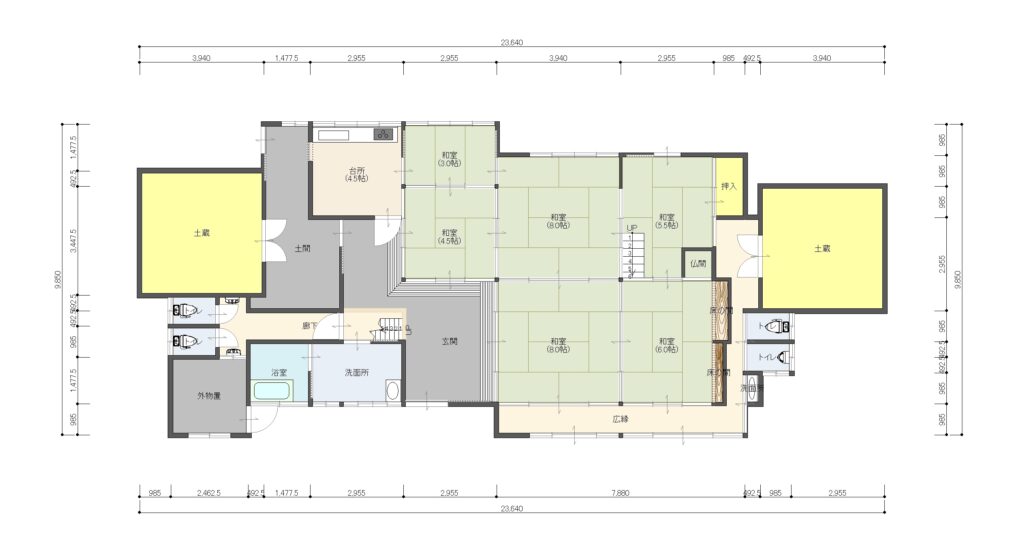 Floor plan for Large traditional house with agricultural land and earthen storehouse (R8-M-2)