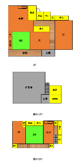 Floor plan for 1980s wood house in Oita
