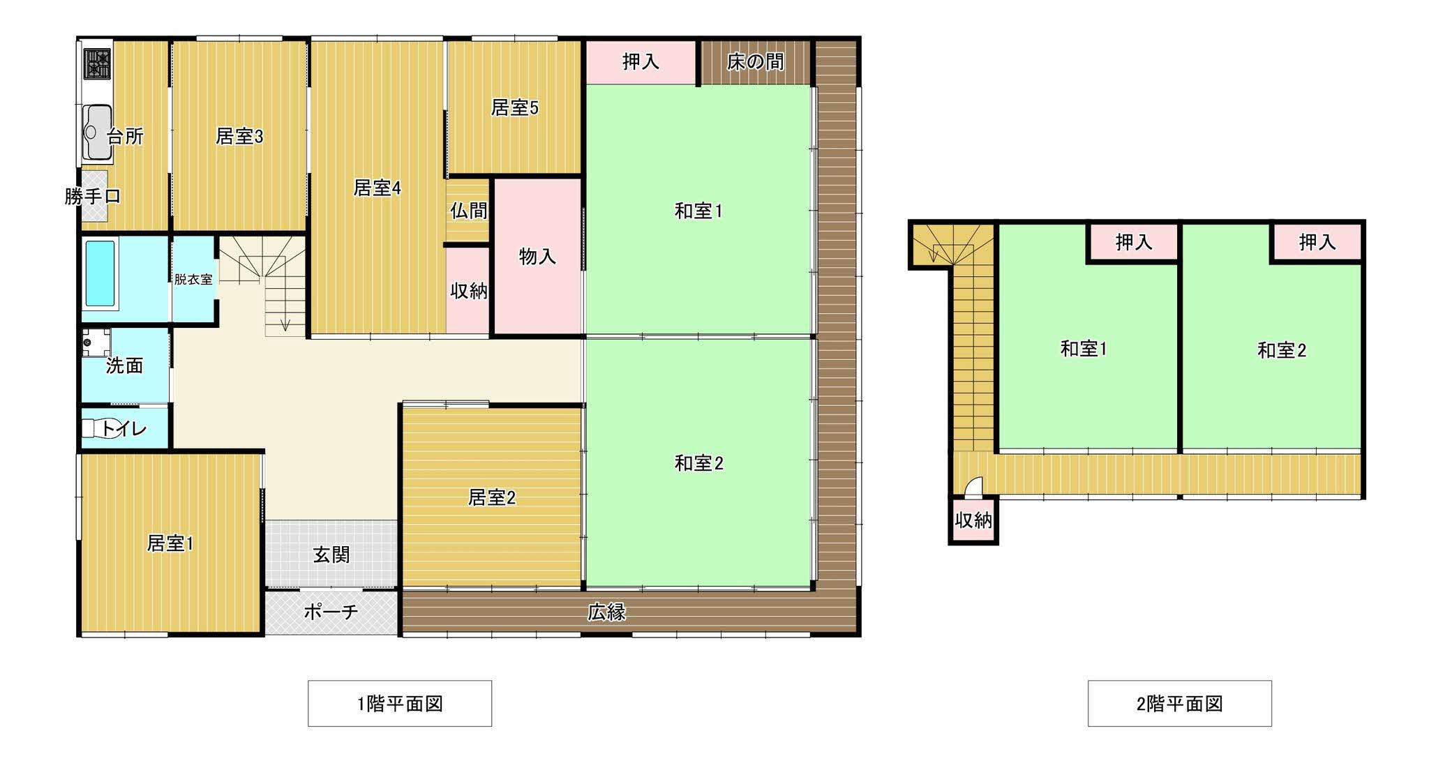 Floor plan for 1920s wood house in Iwate
