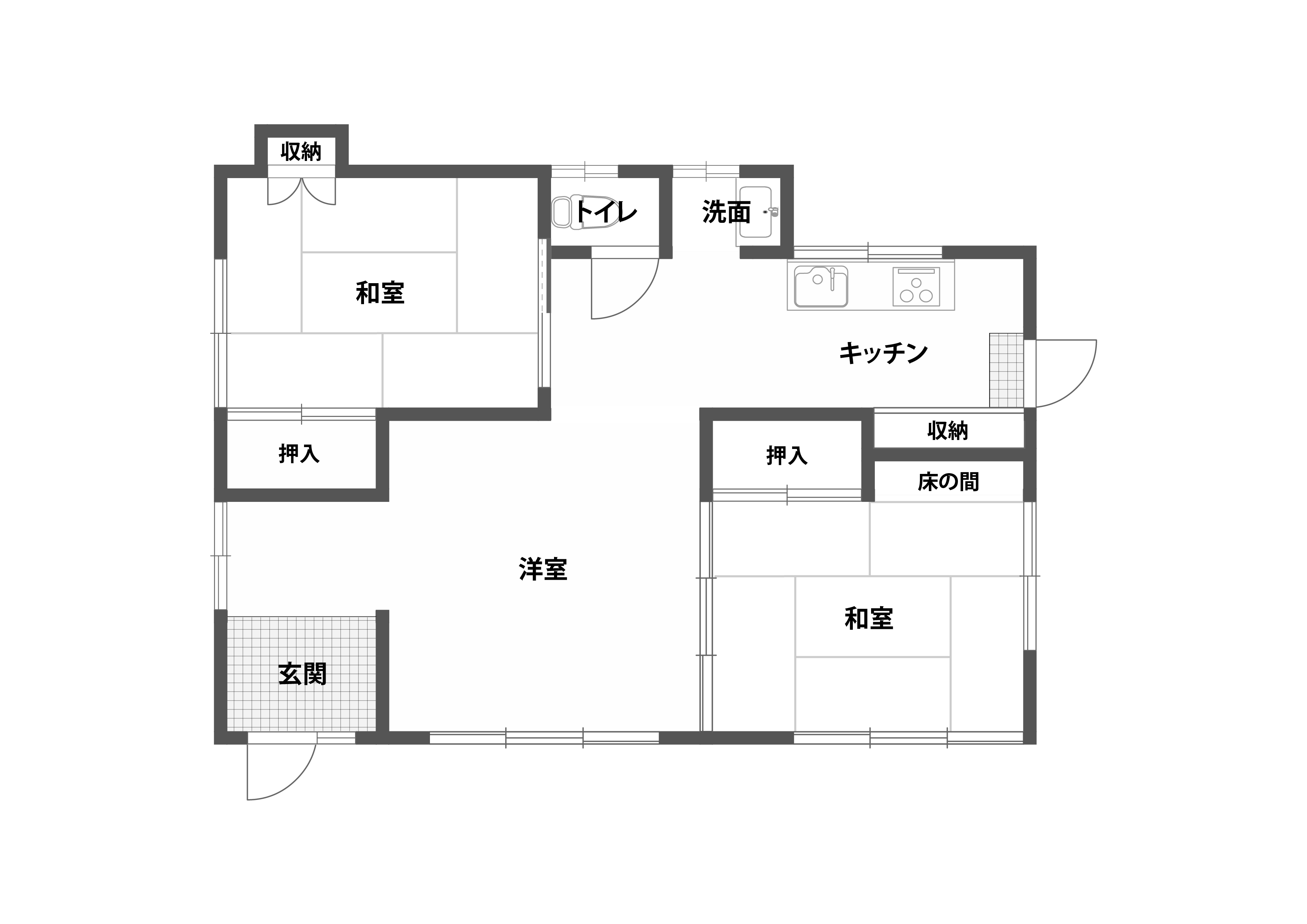 Floor plan for 1970s wood house, 14-min walk to station, Nagano