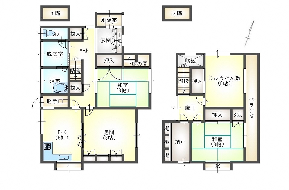 Floor plan for 1980s wood house in Aomori